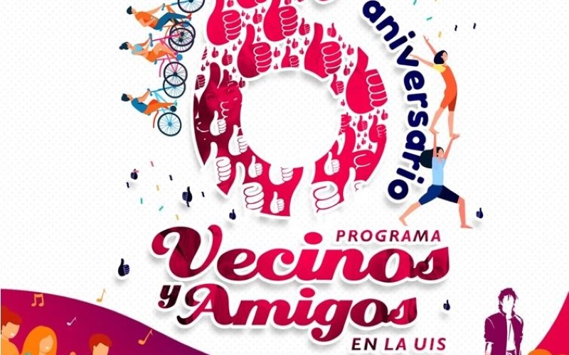 Image showing poster of the sixth anniversary of Vecinos y Amigos. 