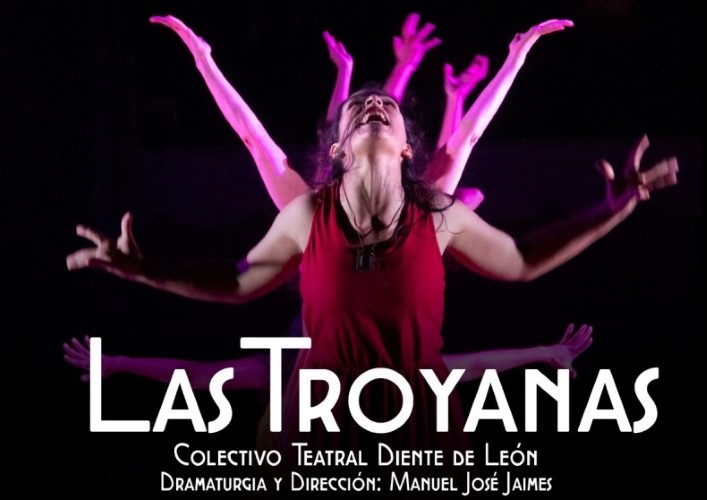 Imagen que muestra poster publicitario de la obra de teatro 'Las Troyanas' 
