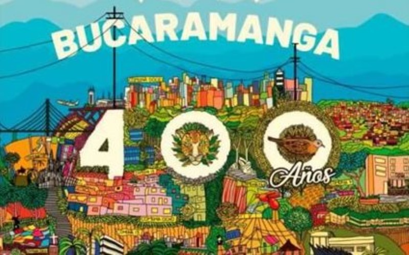 Imagen que muestra ilustración de los 400 años de Bucaramanga 