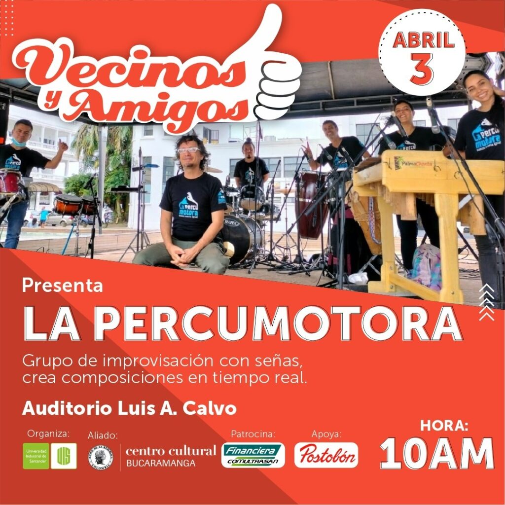 Poster oficial de la presentación del grupo La Percumotora