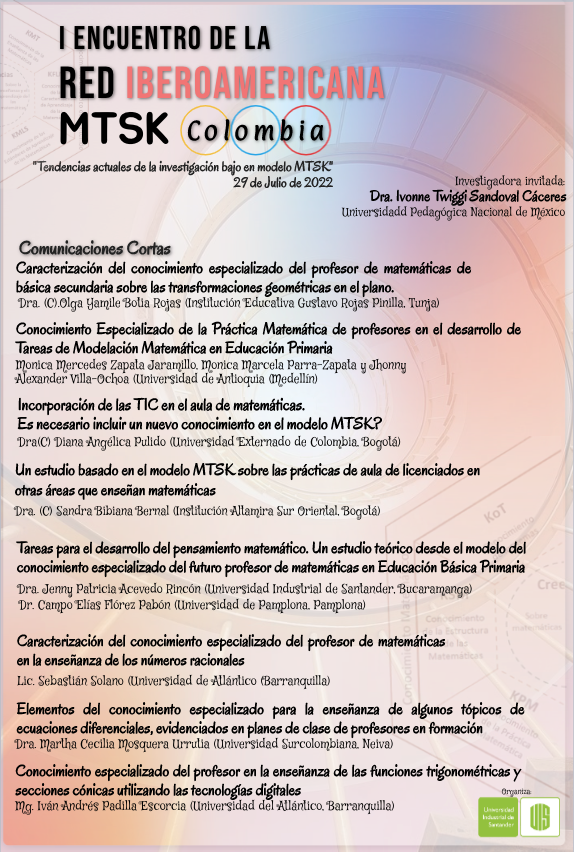 Información destacada del I encuentro de la red Iberoamericana MTSK Colombia