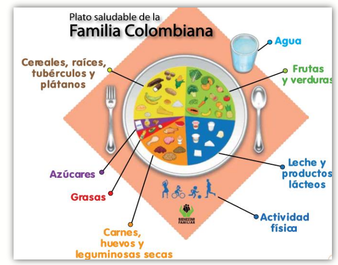 Imagen 1: Plato Saludable de la Familia Colombiana