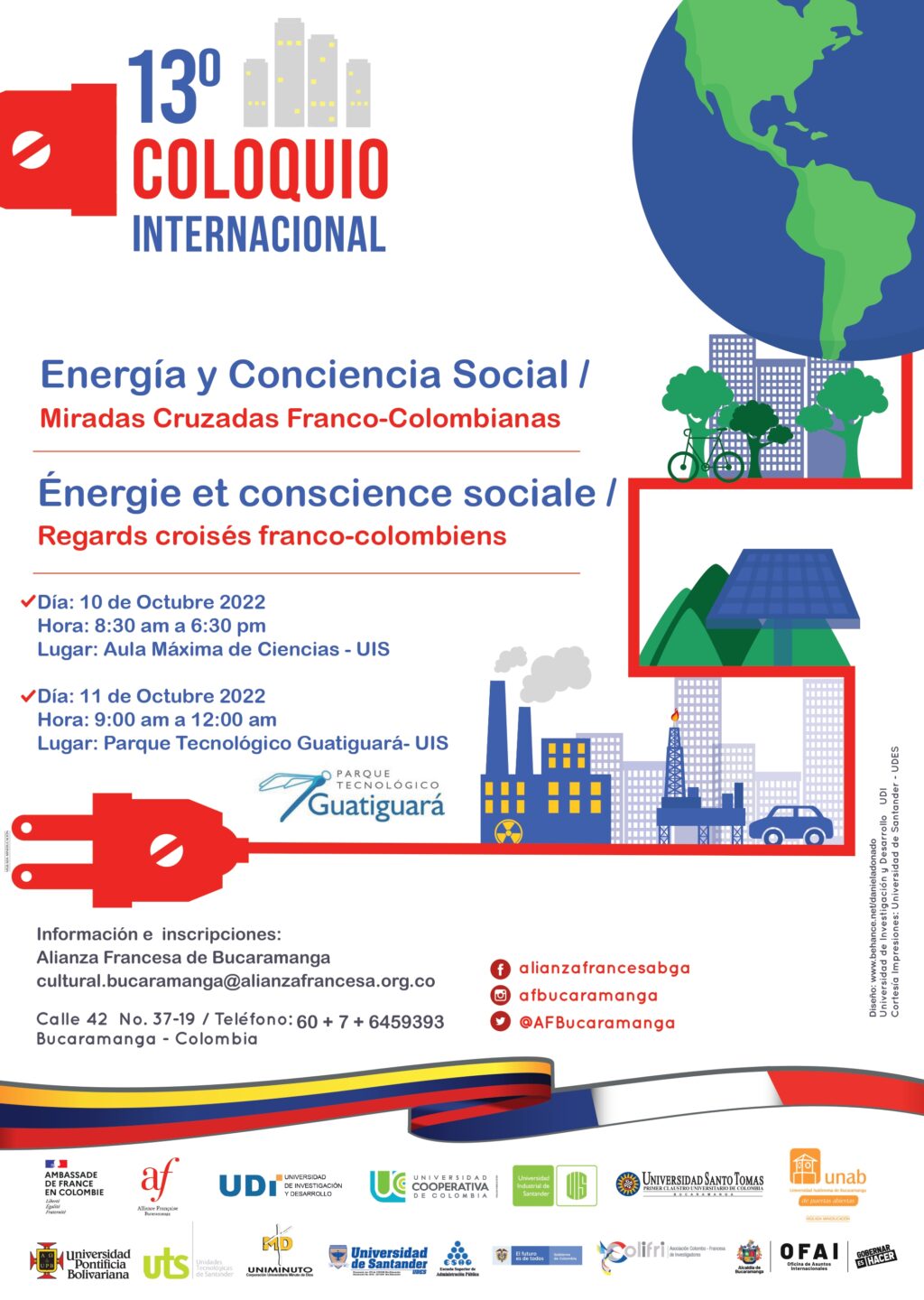 Imagen muestra banner o afiche del 13o Coloquio Internacional Energía y Conciencia Social