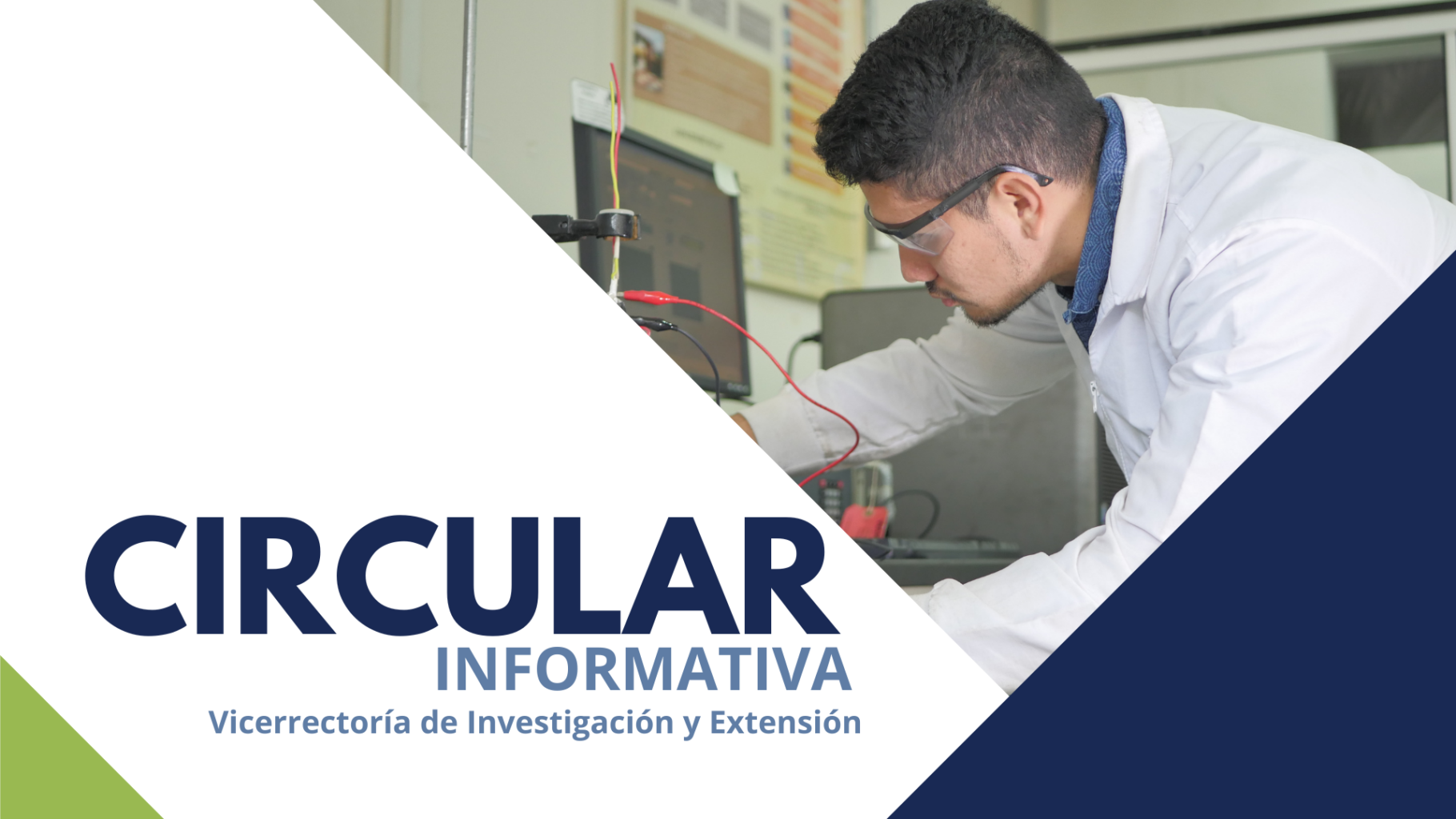Pieza circular informativa Vicerrectoría de Investigación y Extensión