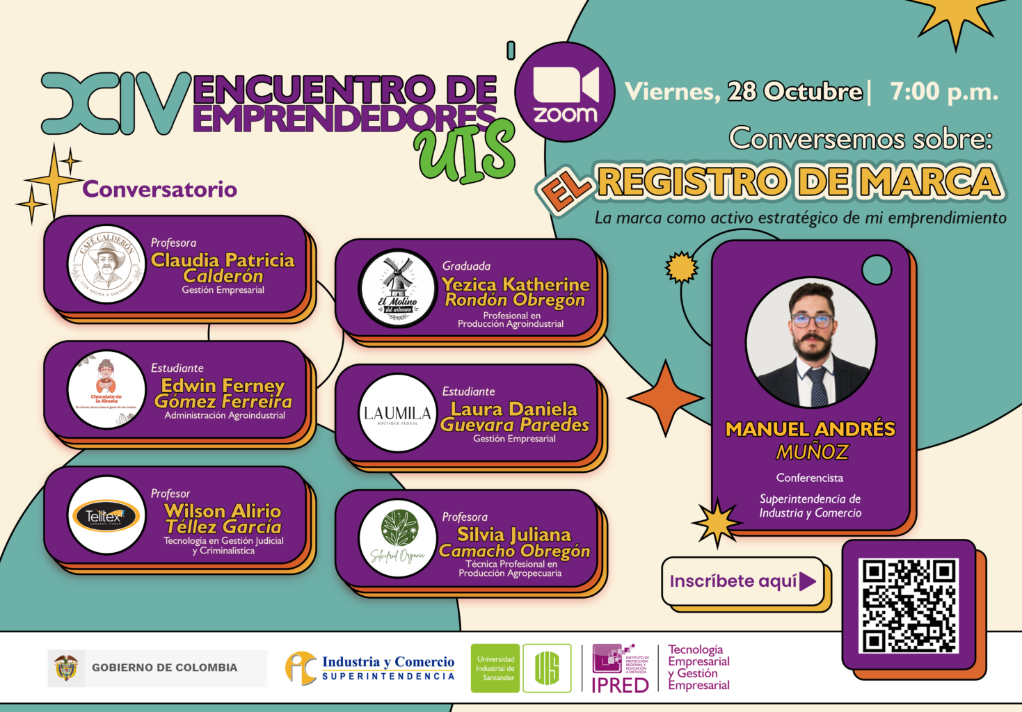 Afiche que promociona el XIV Encuentro de Emprendedores UIS