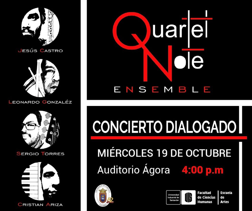 La Escuela de Artes UIS recibe al reconocido grupo musical Quartet Note Ensamble de la Universidad de Pamplona.