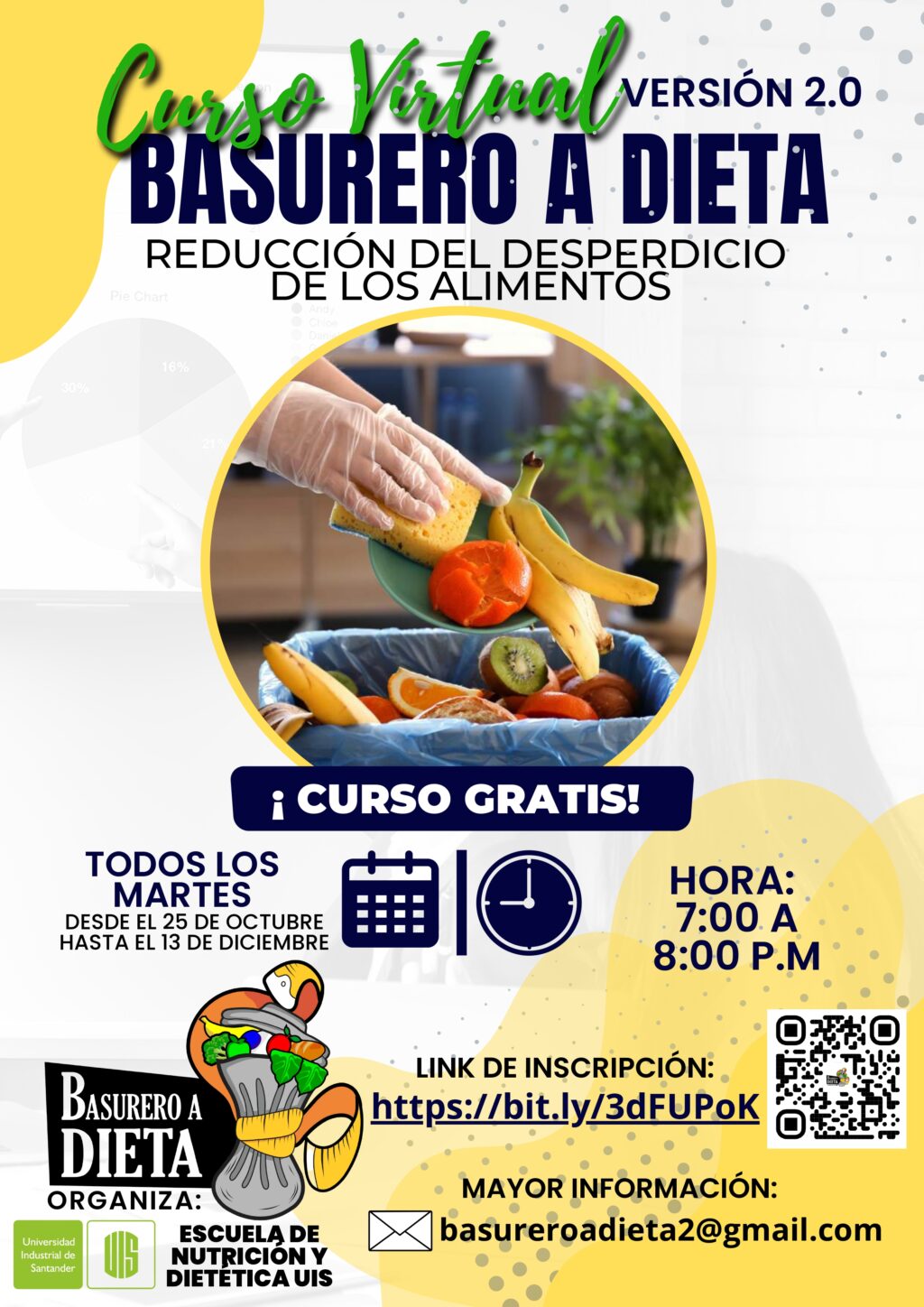 Imagen muestra el banner o afiche de la actividad Curso virtual 'Basurero a dieta'