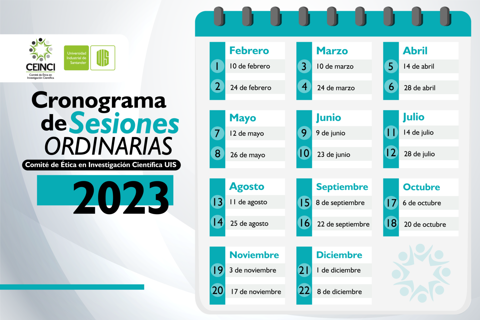Cronograma de sesiones ordinarias del CEINCI UIS