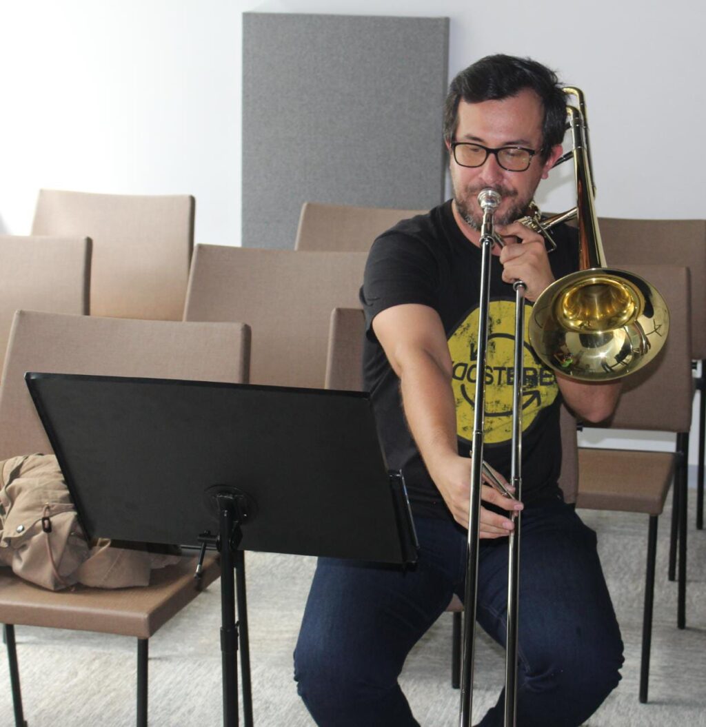 Imagen que muestra un ensayo de trombón.