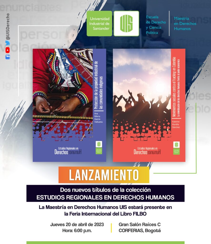 Imagen promocional del lanzamiento de los dos libros de Estudios regionales en derechos humanos