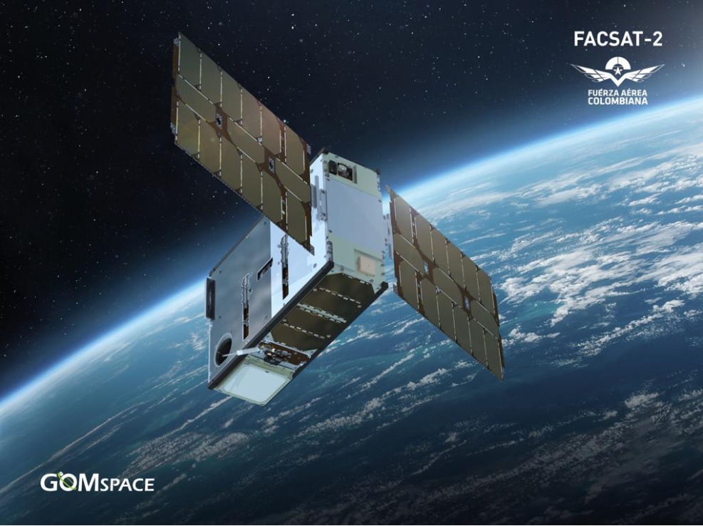 Composición artística del satélite FACSAT-2