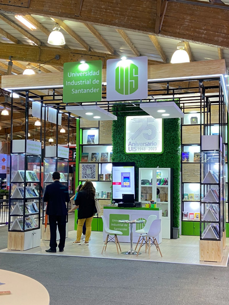 Imagen del estand de la Universidad Industrial de Santander en la Feria Internacional del Libro de Bogotá.