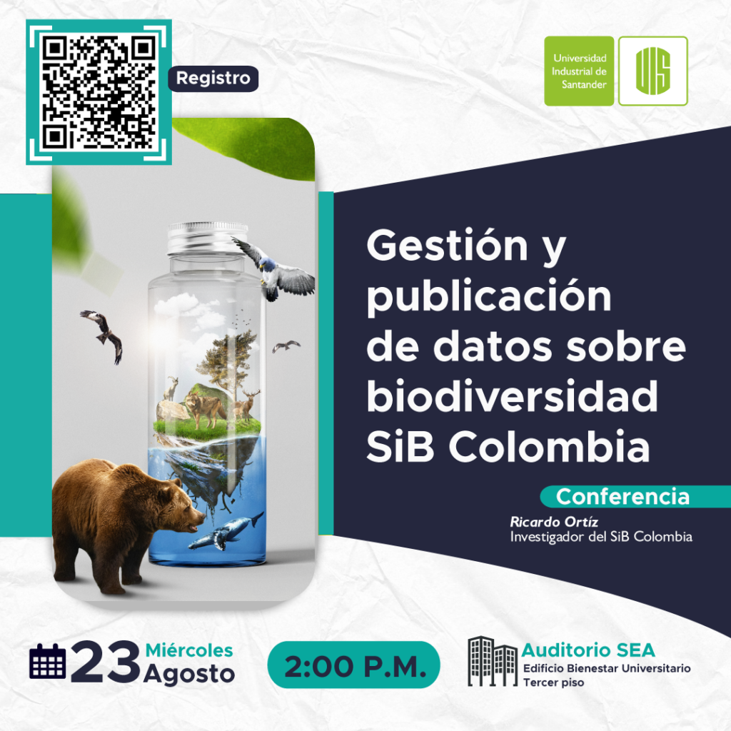 Pieza conferencia Gestión y publicación de datos sobre biodiversidad SiB Colombia