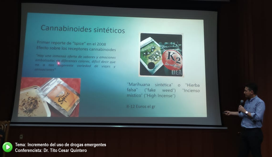 Imagen de pantalla durante la conferencia del Dr. Tito Quintero