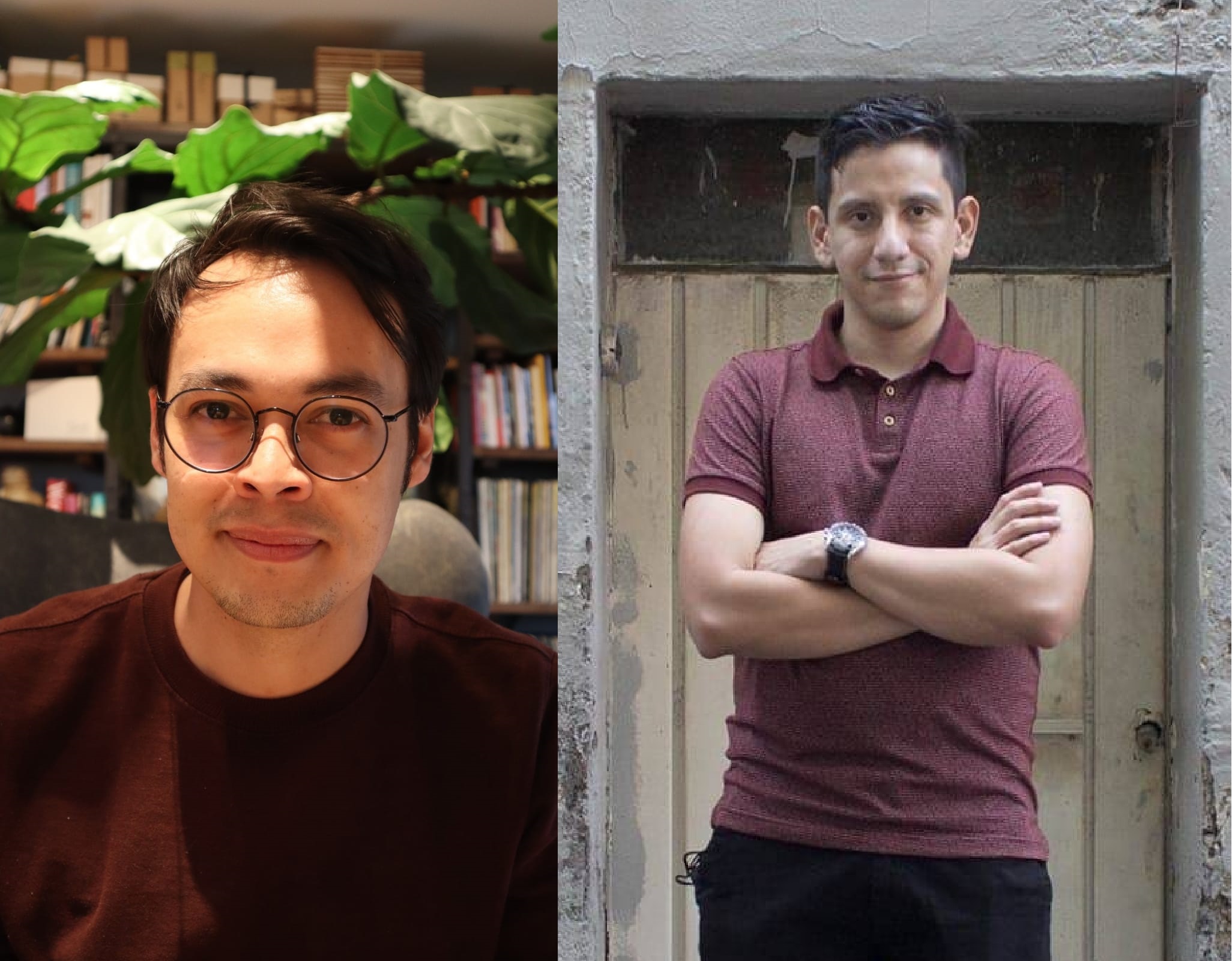 Nicolás Hernández y Luis Delgado, autires de la obra 'Cartografías de un paisaje oculto'.