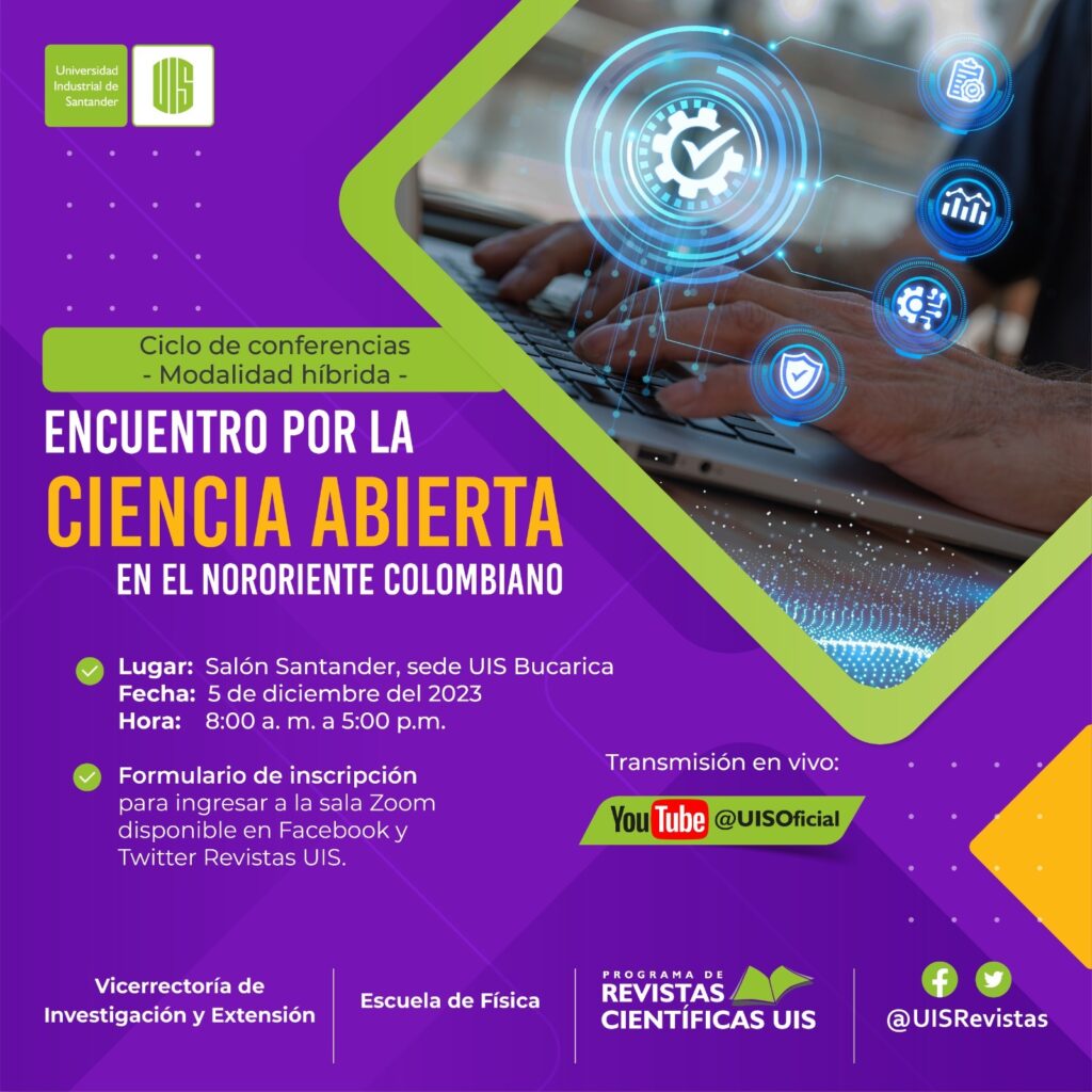 Banner o imagen promocional del Encuentro por la Ciencia Abierta en el Nororiente Colombiano 