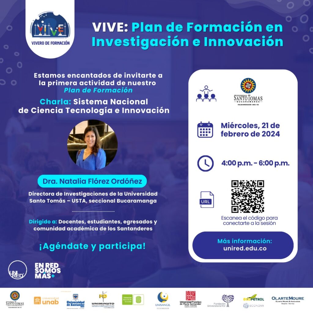 Pieza gráfica del programa VIVE: Plan de Formación en Investigación e Innovación