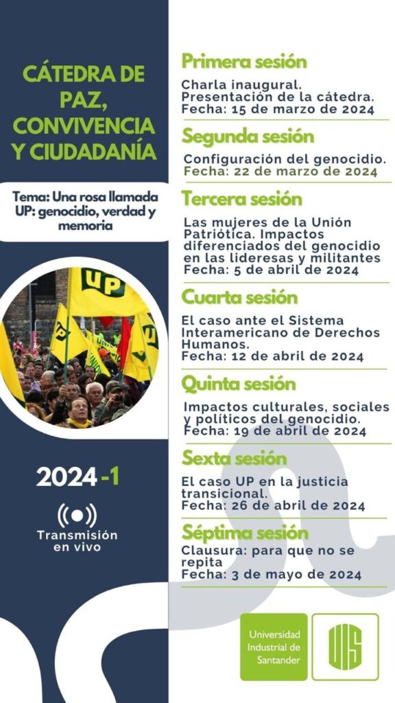 Pieza gráfica de la sesión Inaugural de Cátedra de Paz, Convivencia y Ciudadanía 