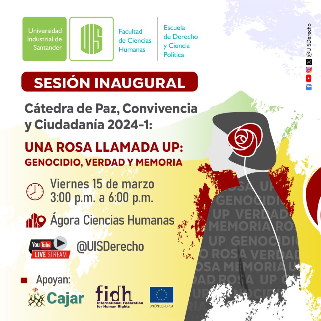 Pieza gráfica de la sesión Inaugural de Cátedra de Paz, Convivencia y Ciudadanía 