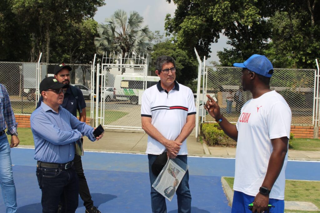 Imagen del recorrido en la pista atlética