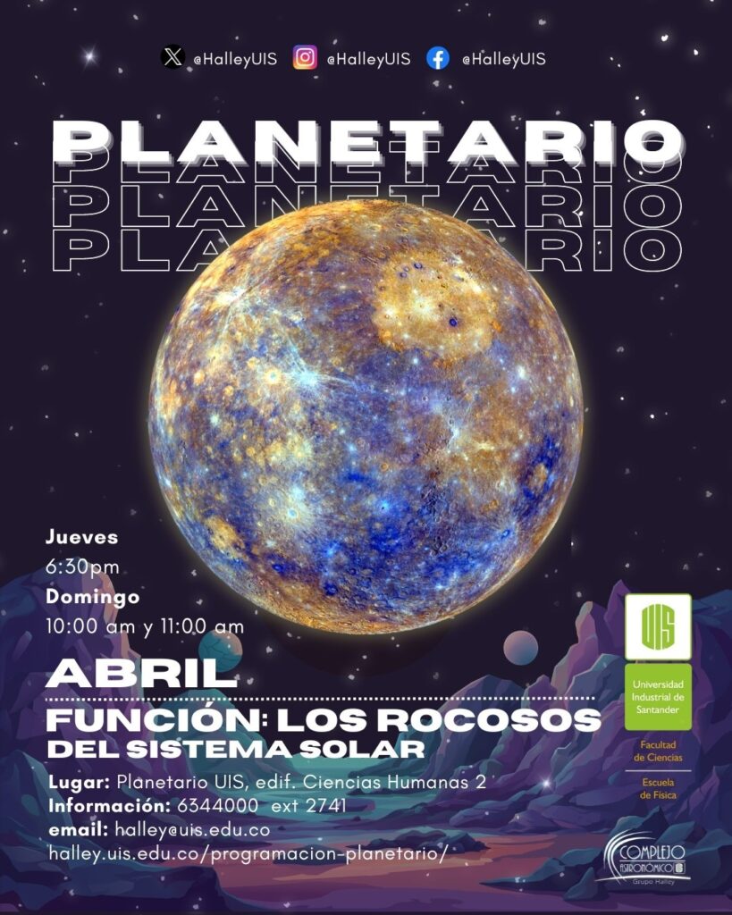 Banner o imagen promocional e informativa de la función del Planetario UIS