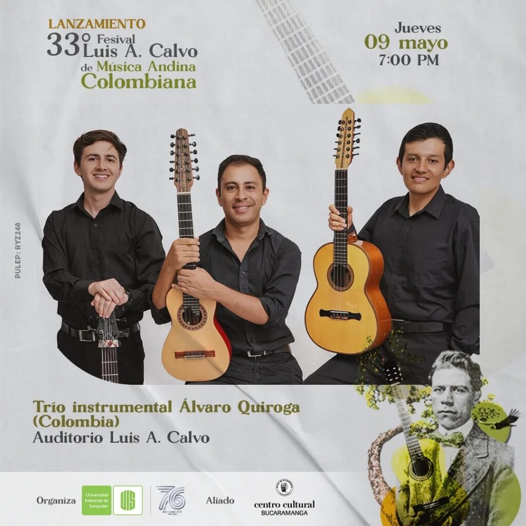 Pieza gráfica del lanzamiento del 33° Festival Luis A. Calvo de Música Andina Colombiana 