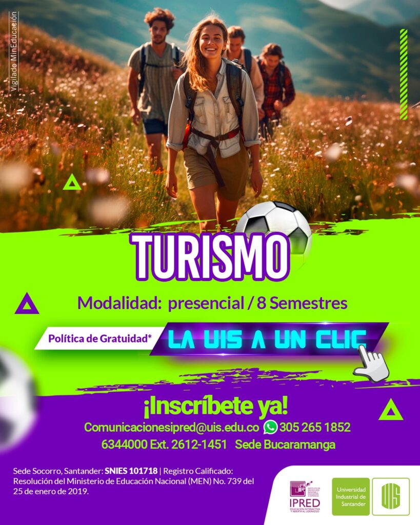 Pieza gráfica del programa del IPRED en  Turismo