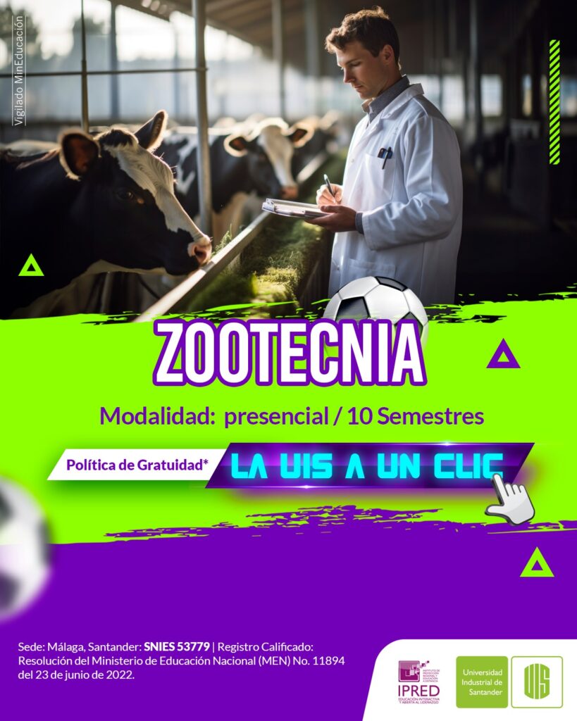 Pieza gráfica del programa del IPRED en  Zootecnia. 