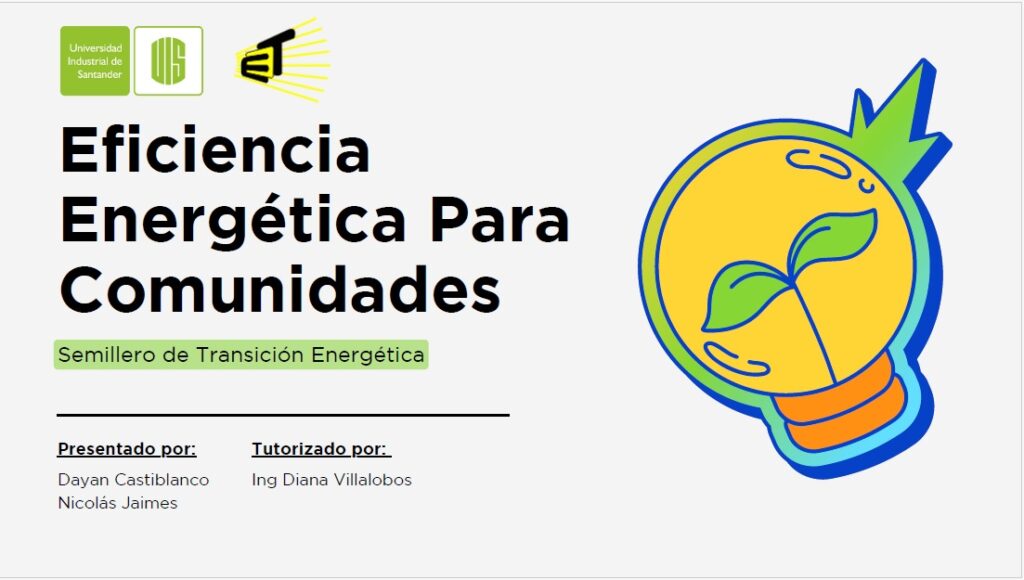 Carátula del folleto de Eficiencia Energética para Comunidades que se desarrolla en el minicurso.