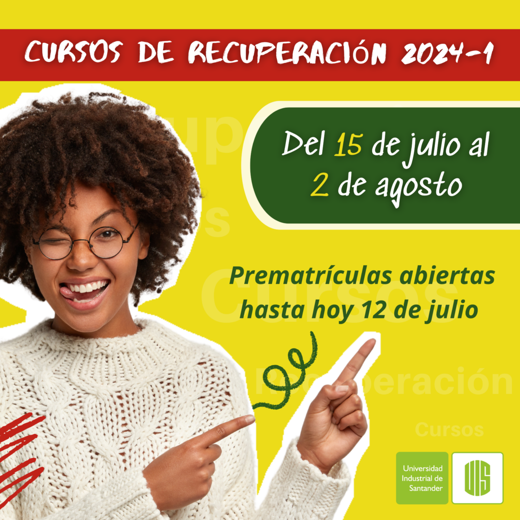 Imagen informativa de los Cursos de recuperación 2024-1