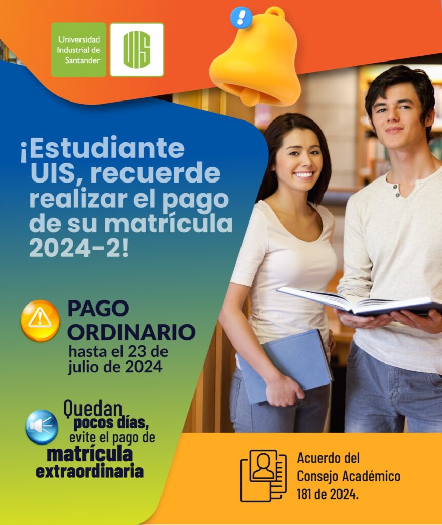 Imagen informativa del pago de matrícula 2024-2