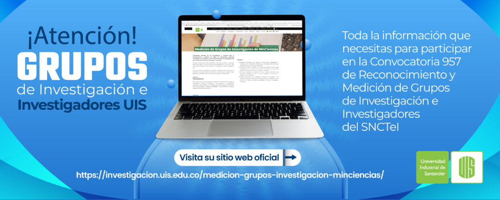 Sitio web para participar en Convocatoria Nacional 957 de Medición y Reconocimiento del Minciencias 