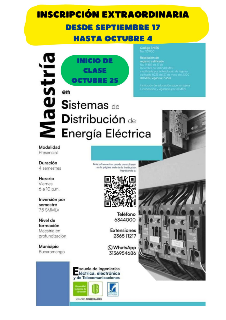 Baner informativo de la maestría