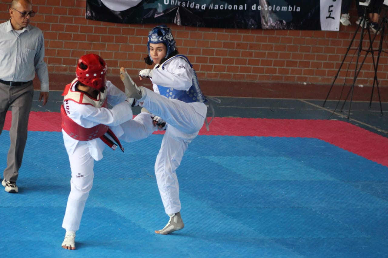 Image showing a taekwondo match.