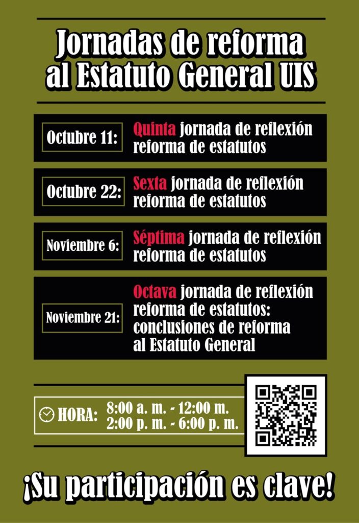 Imagen informativa de las Jornadas de reflexión sobre la reforma al Estatuto General 