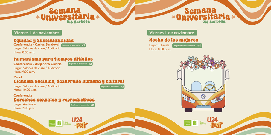 Pieza gráfica de la Semana Universitaria se une al U24 Fest con la programación del 1 de noviembre