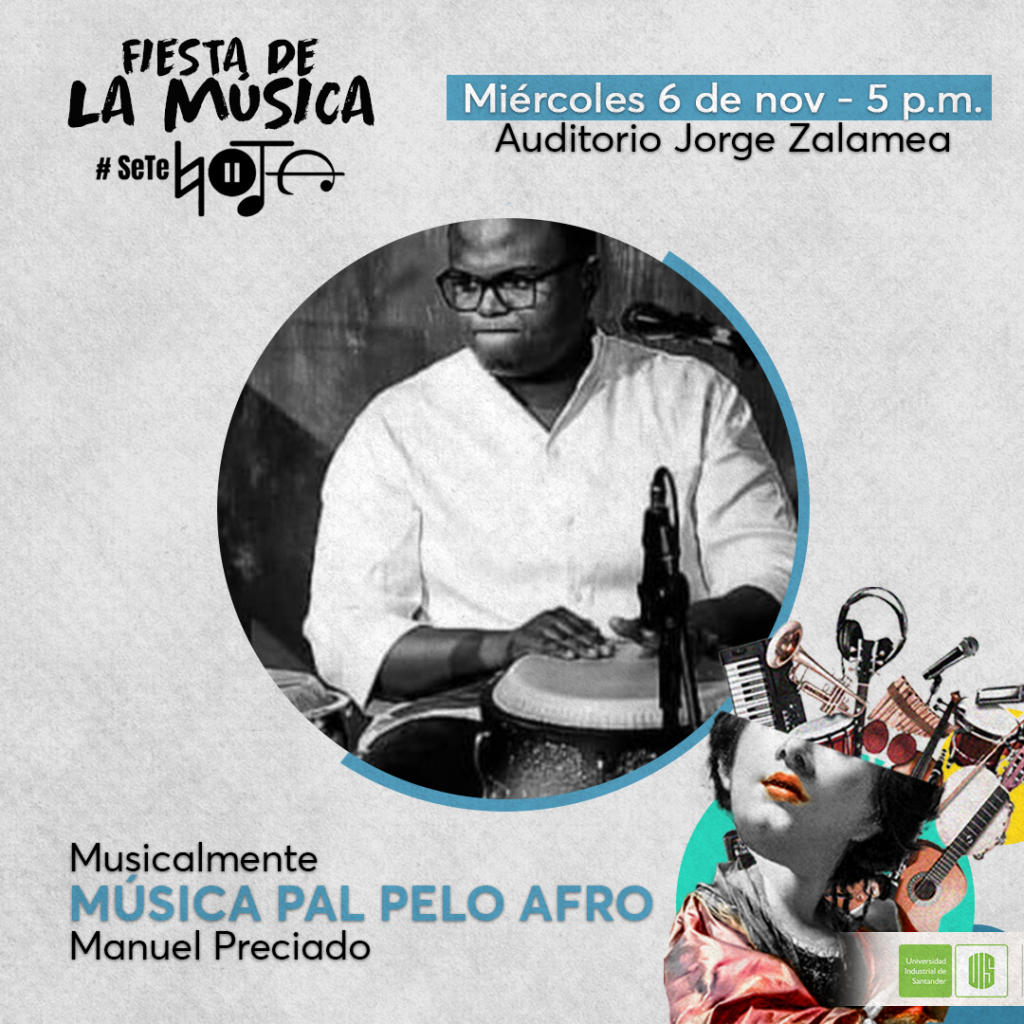 Pieza gráfica evento Música pal pelo afro, en el marco del evento cultural La Fiesta de la Música