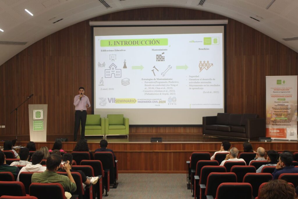 Imagen que muestra una ponencia en un evento de Ingeniería Civil