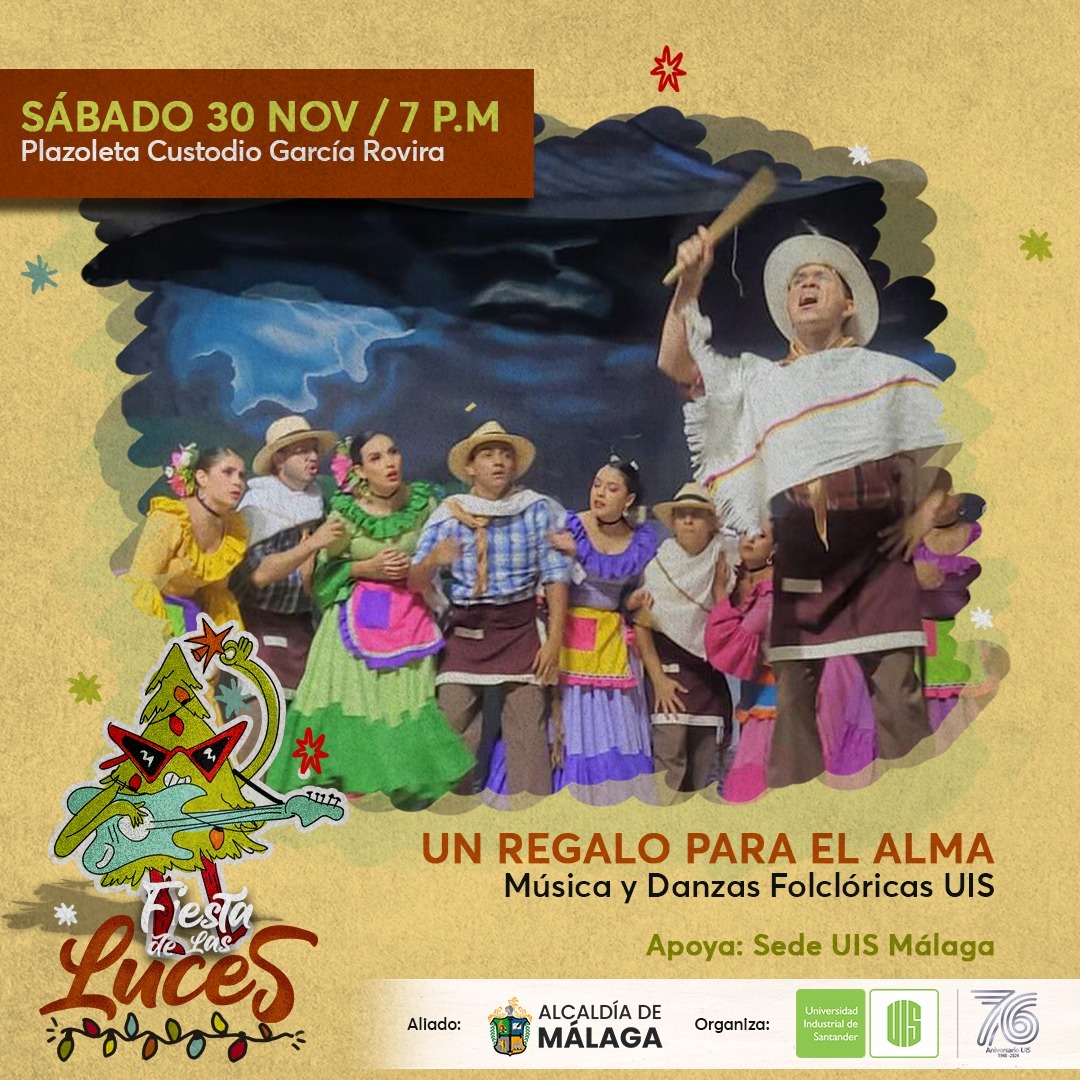 Invitación al evento Fiesta de las Luces en Málaga.