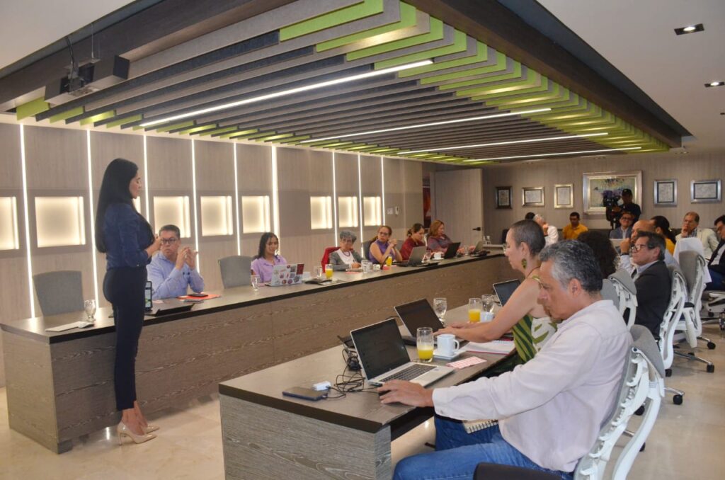 Laura Dueñas Angulo, directora del Instituto de Lenguas, en su presentación en el Consejo Académico