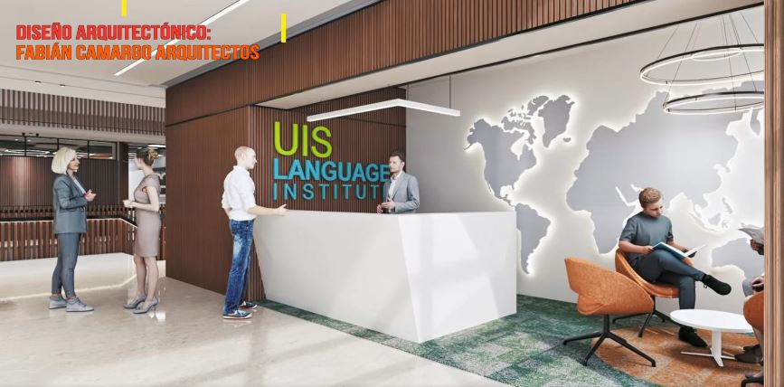 Imagen que muestra el render del interior del nuevo edificio del Instituto de Lenguas.