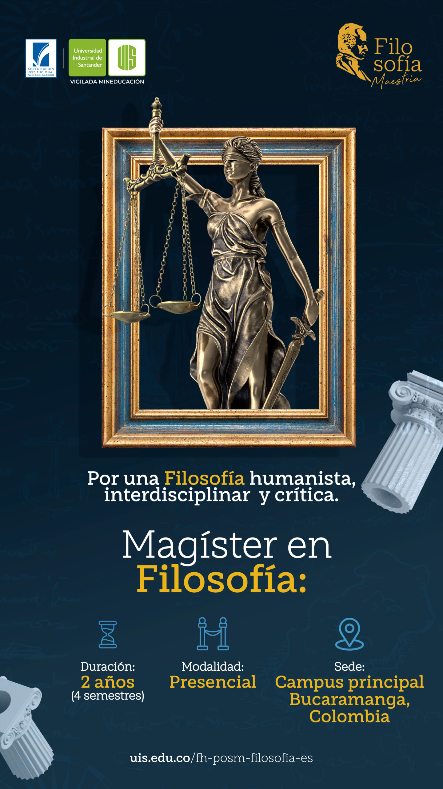 Pieza gráfica de la Maestría en Filosofía