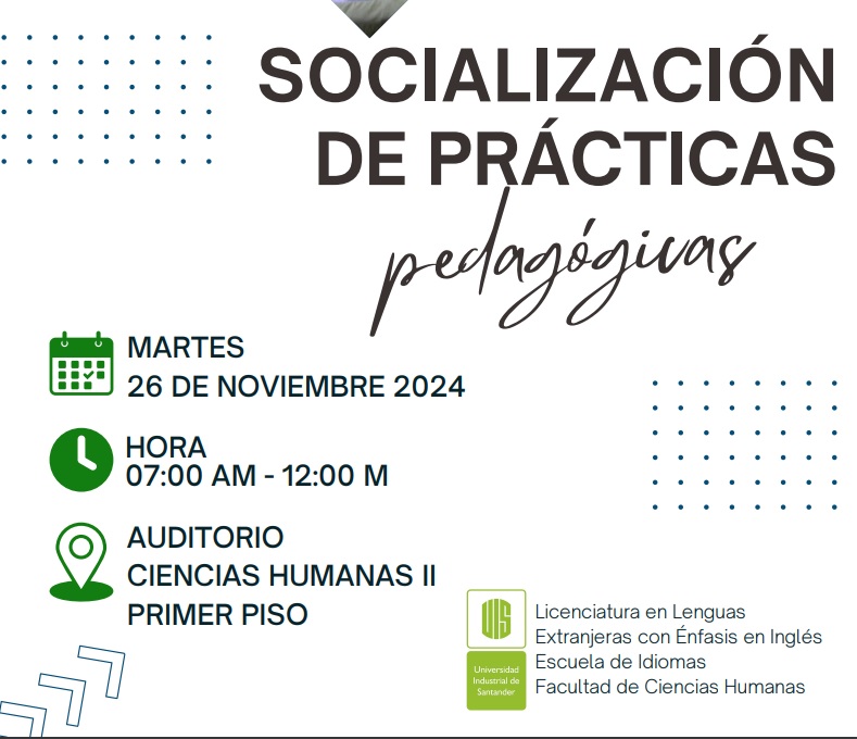 Pieza gráfica de invitación a evento de socialización de prácticas educativas