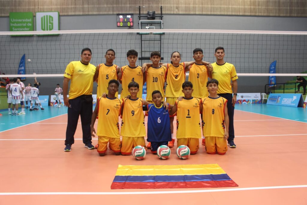 Image showing the Colombian men's volleyball team.