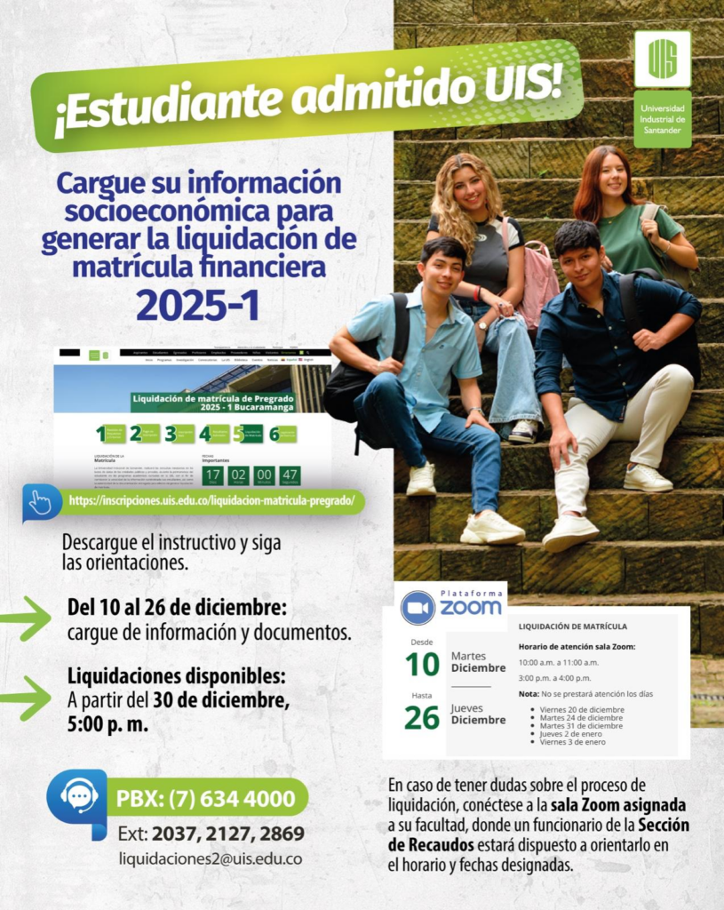 Imagen con la información general del Sistema de información para estudiantes