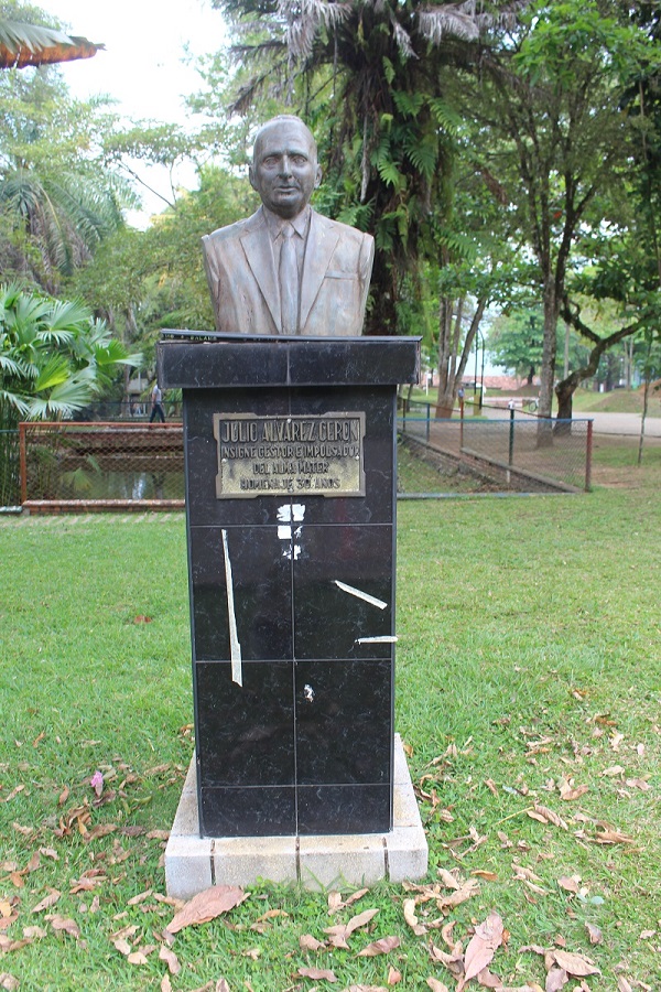 Aspecto del busto en las inmediaciones de los laguitos