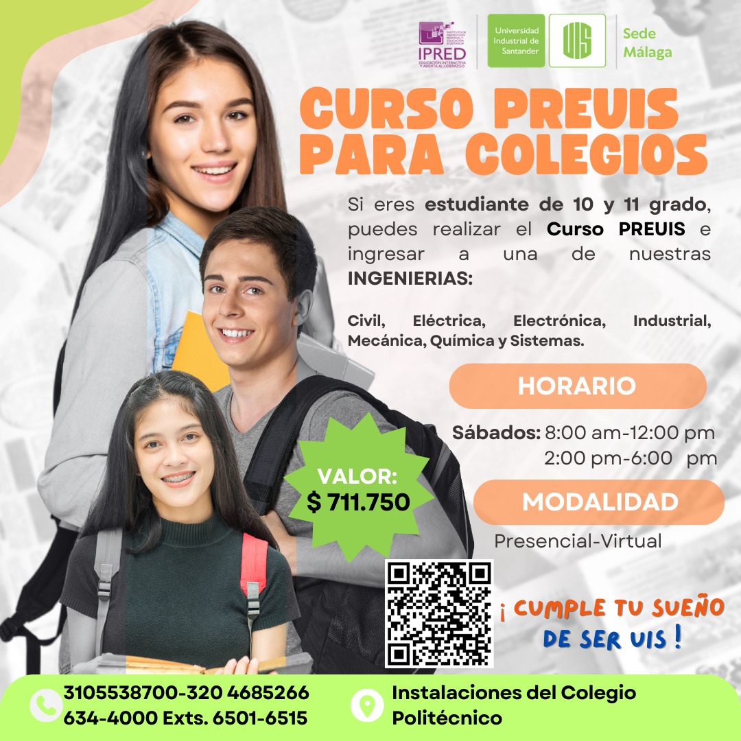 Flayer Curso PREUIS para colegios