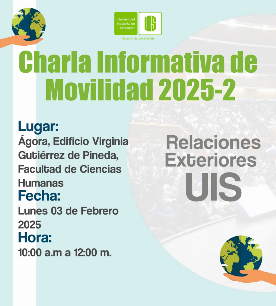 Flyer de charla informativa de movilidad 2025-2