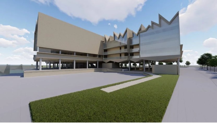 Render de la obra de modernización Facultad de Salud