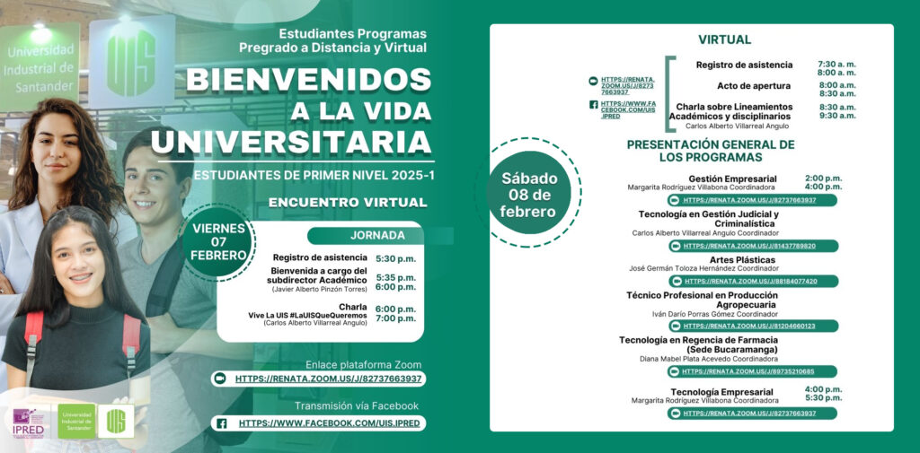 Banner informativo de bienvenida a estudiantes de pregrado a distancia y virtual del Ipred